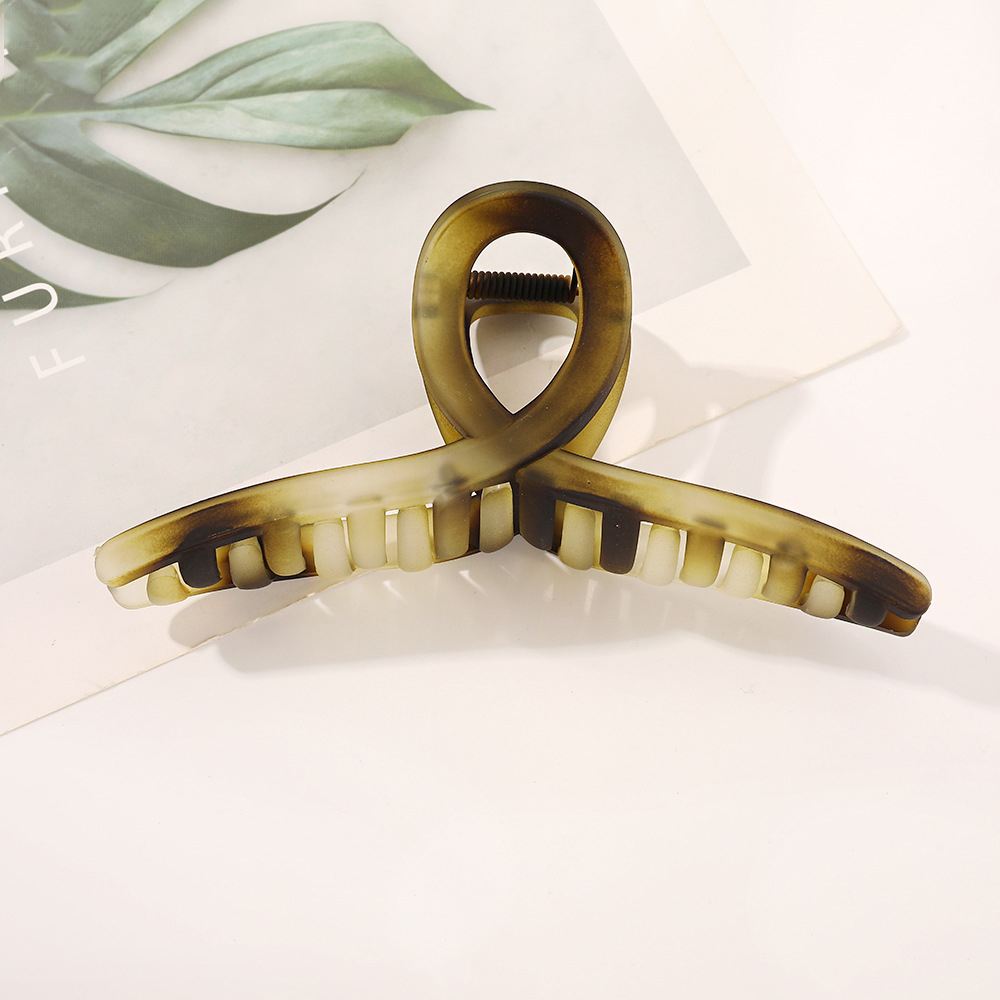 Fashion Army Green Matte Gradient Color Clamp,Hair Claws