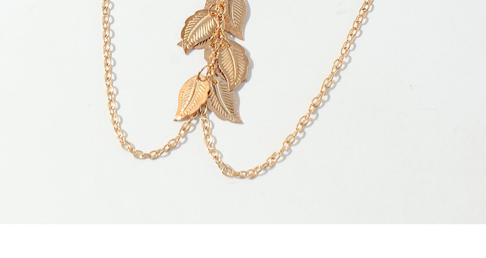 Fashion Gold Color Metal Leaf Tassel Armband,Body Chains