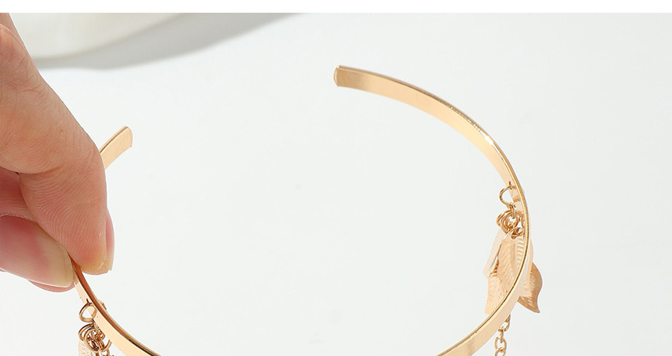 Fashion Gold Color Metal Leaf Tassel Armband,Body Chains