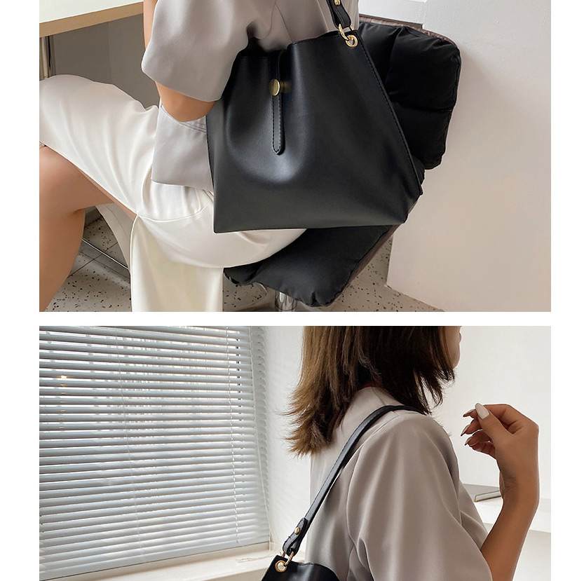 Fashion Black Large Capacity Bucket Shoulder Bag,Fashion Anklets