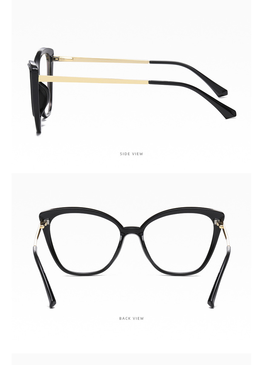 Fashion C2 Bright Black And White Full Frame Square Frame,Fashion Glasses