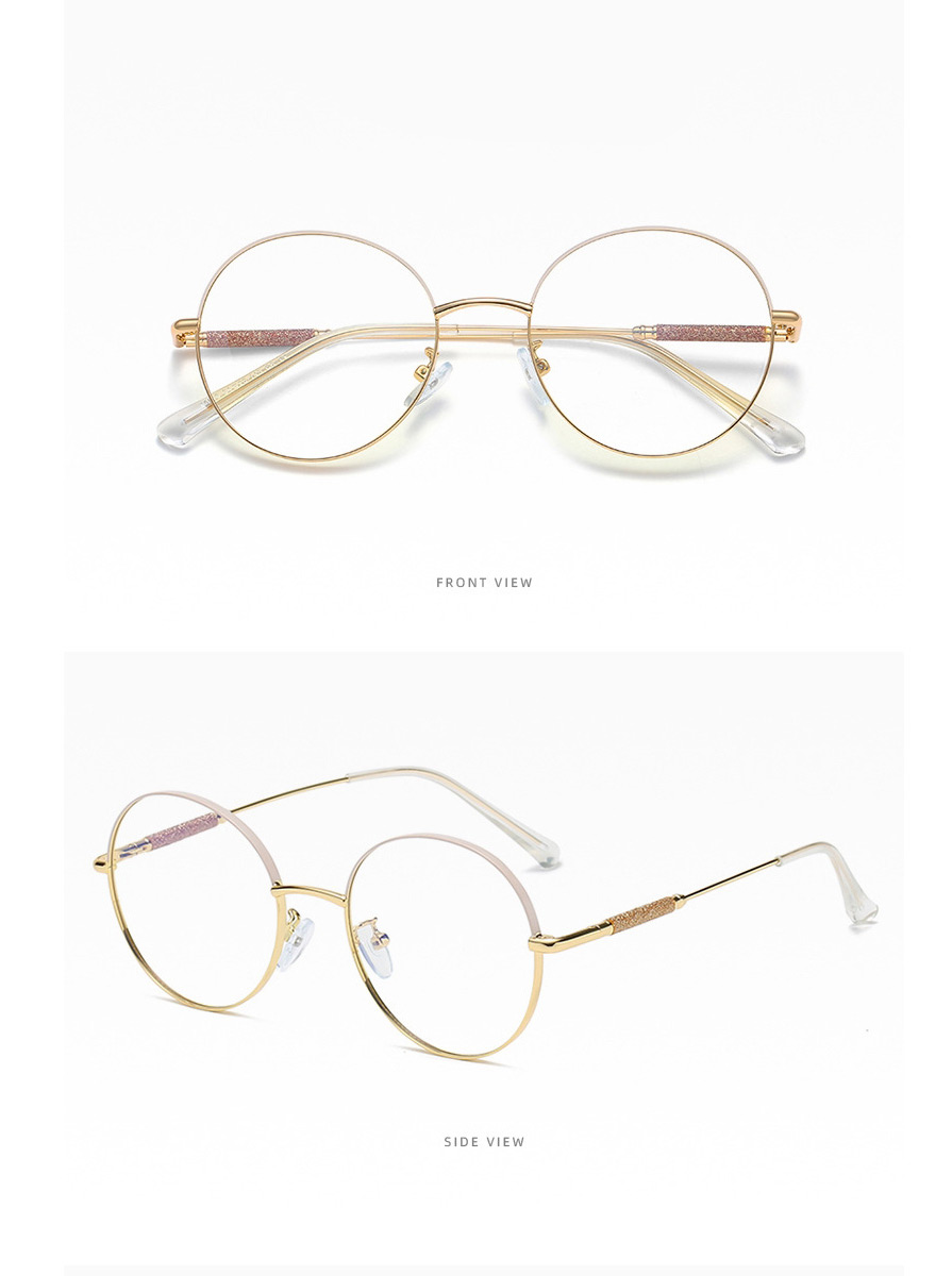 Fashion C6 Meter Gold Color Round Frame Glasses,Fashion Glasses