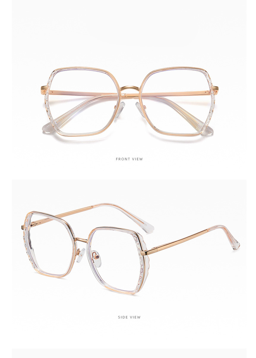 Fashion C5 Translucent Box Spring-leg Flat Glasses,Fashion Glasses