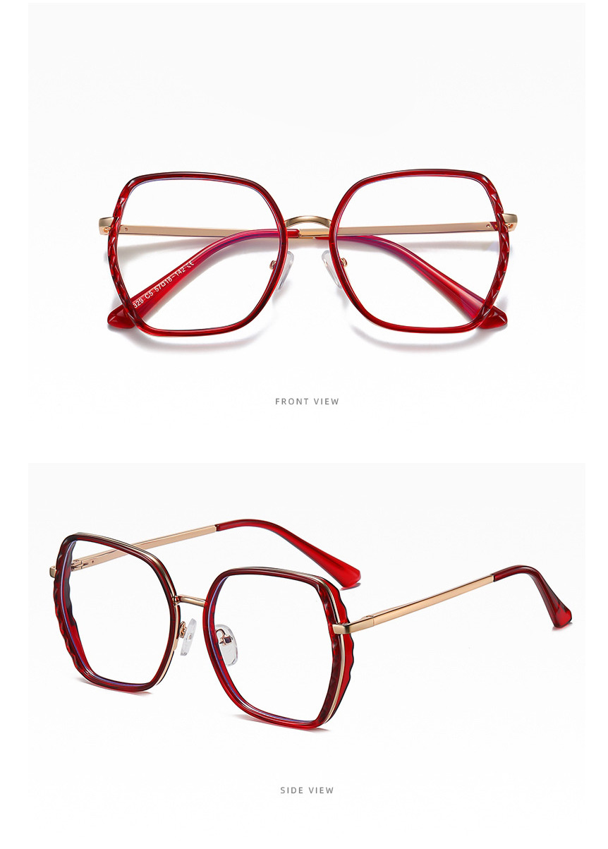 Fashion C5 Translucent Box Spring-leg Flat Glasses,Fashion Glasses