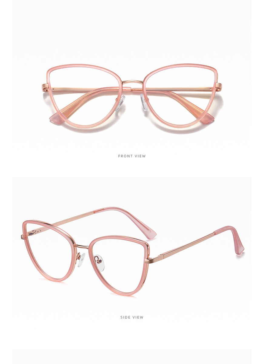 Fashion C5 Sand Purple Cat-eye Frame Flat Glasses,Fashion Glasses