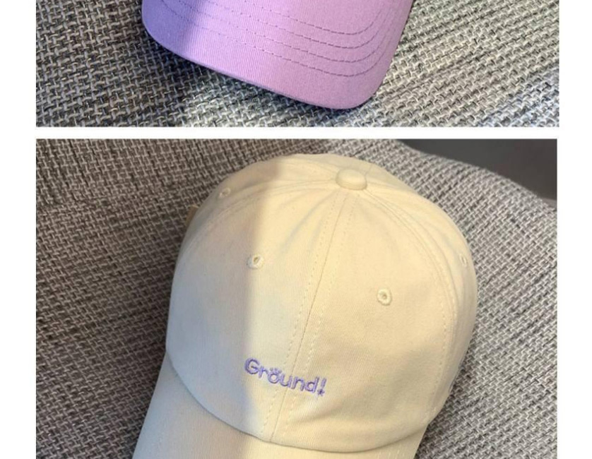 Fashion Purple Embroidered Letter Bend Brim Baseball Cap,Baseball Caps