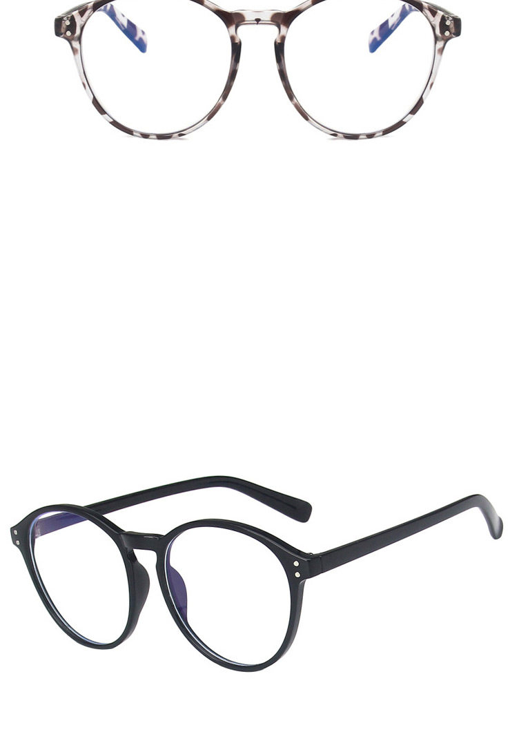 Fashion Grey Leopard Big Frame Rice Nail Flat Glasses,Fashion Glasses