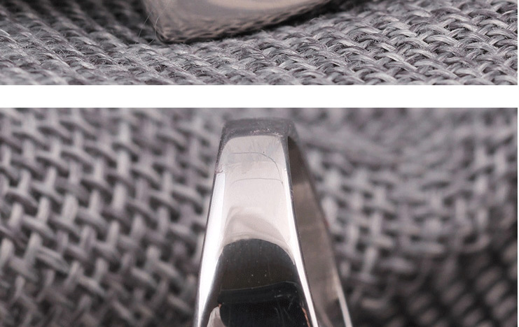 Fashion Gun Black Glossy Rectangular Titanium Steel Ring,Rings