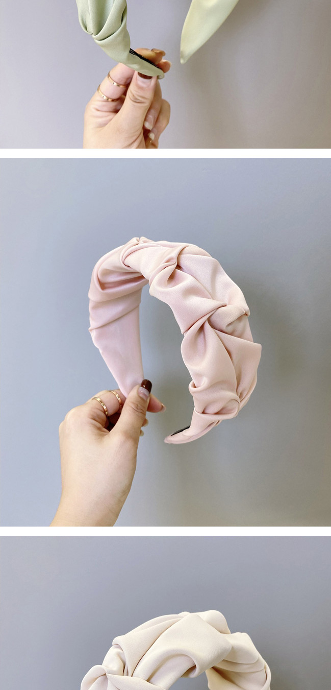 Fashion Pink Folded Broad-sided Knotted Headband,Head Band
