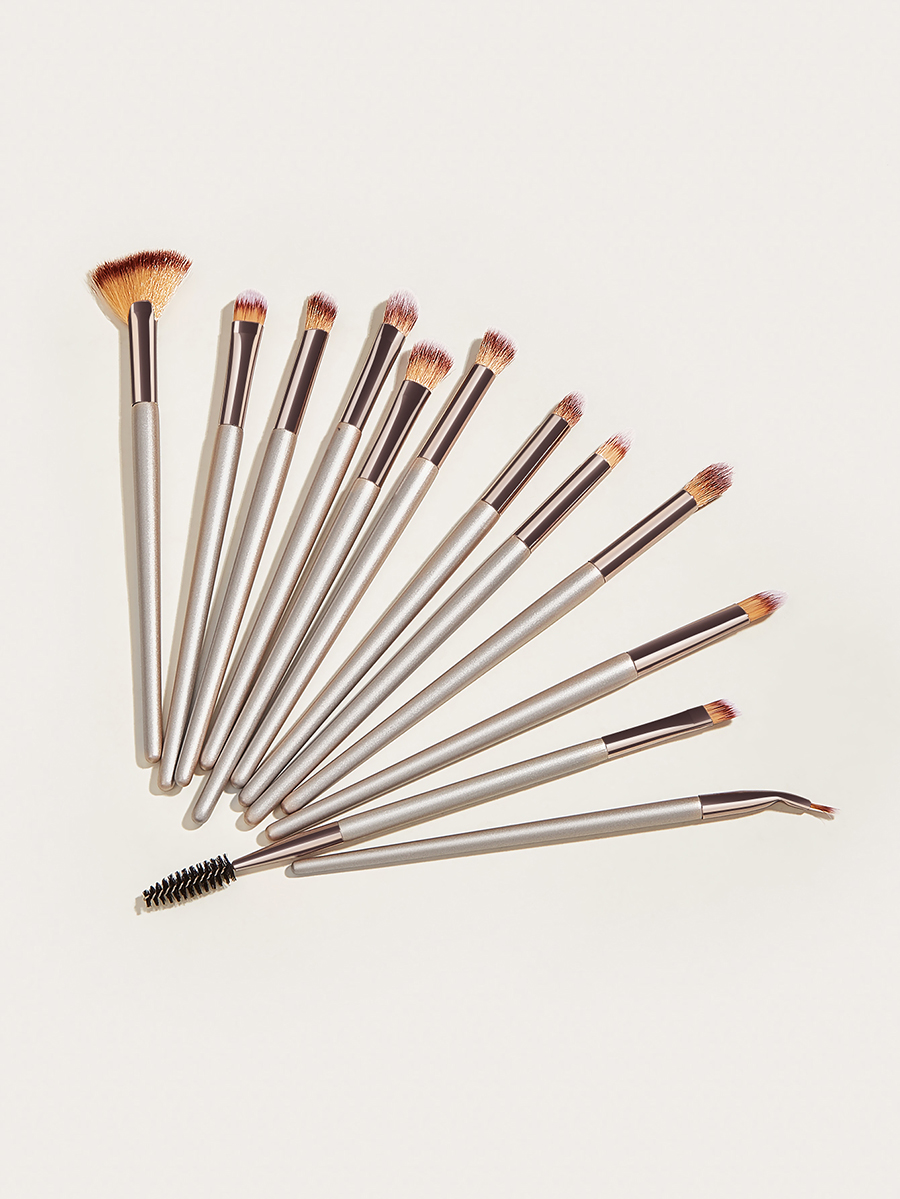 Fashion Silver 12 Eye Makeup Brushes,Beauty tools