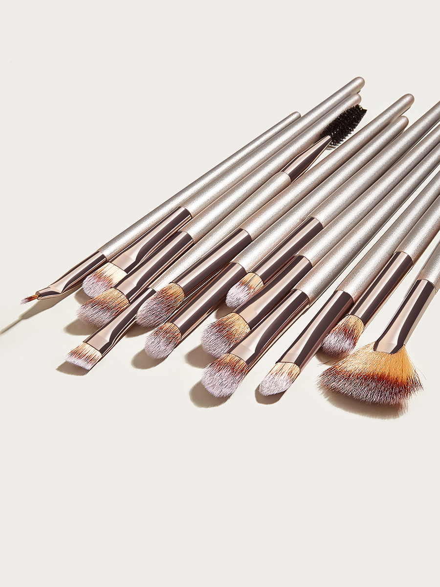 Fashion Silver 12 Eye Makeup Brushes,Beauty tools