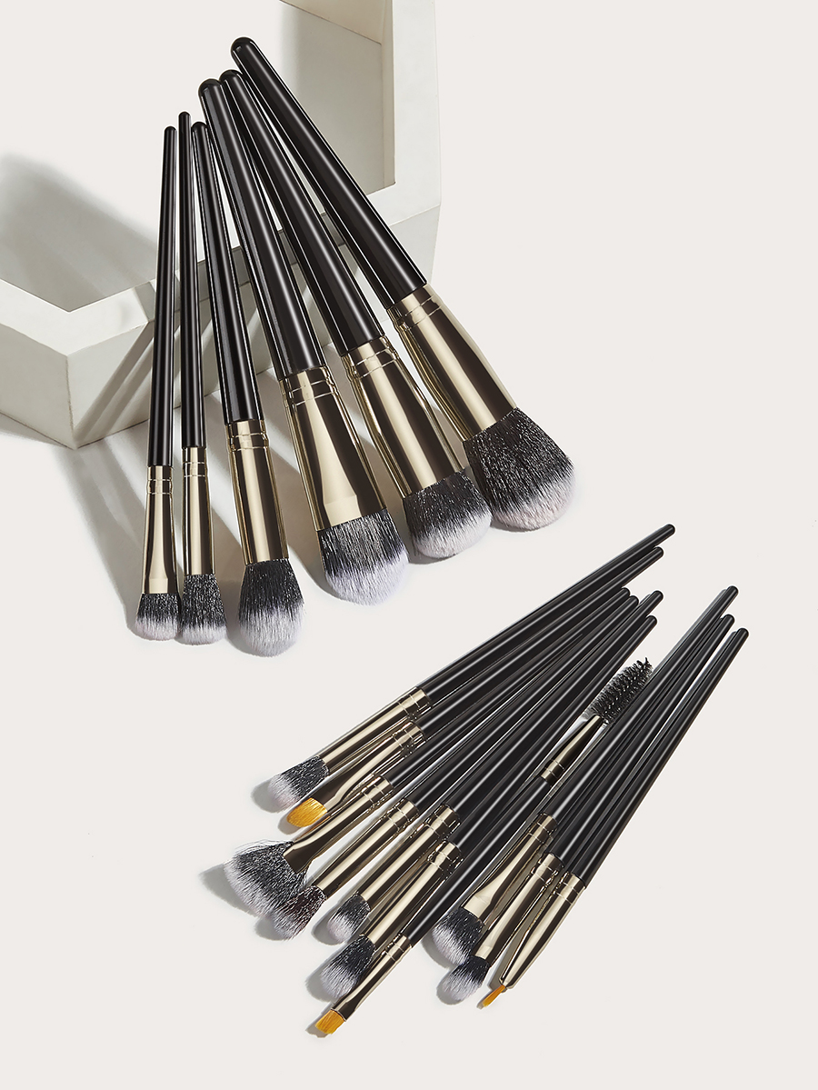 Fashion Black 16 Makeup Brushes-samurai,Beauty tools