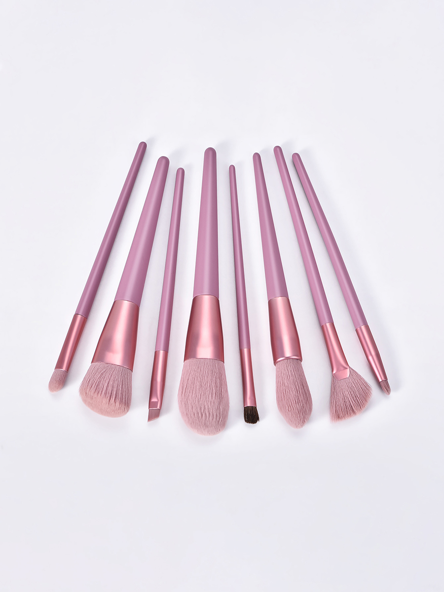 Fashion Pink 8 Makeup Brushes-horse Hair-pink,Beauty tools