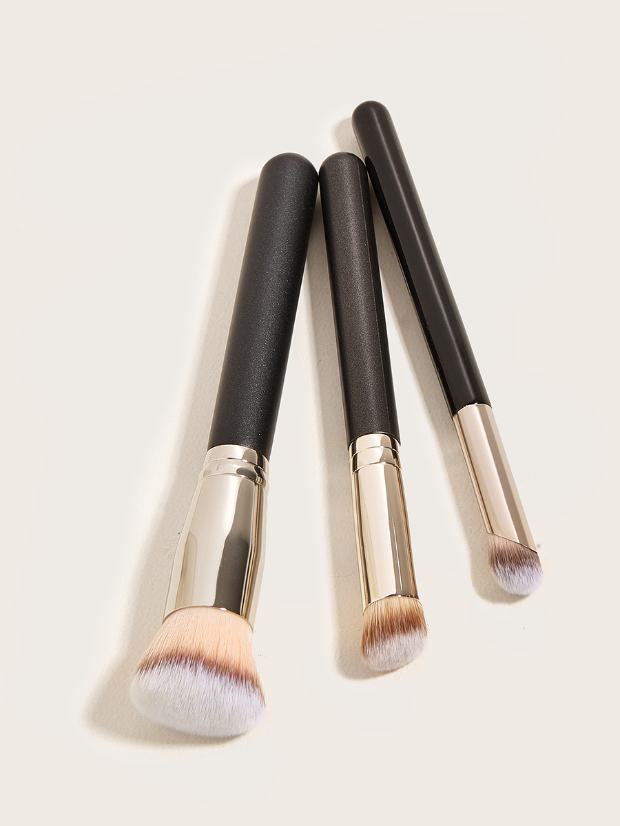 Fashion Black 3 Makeup Brushes-contour Combination,Beauty tools