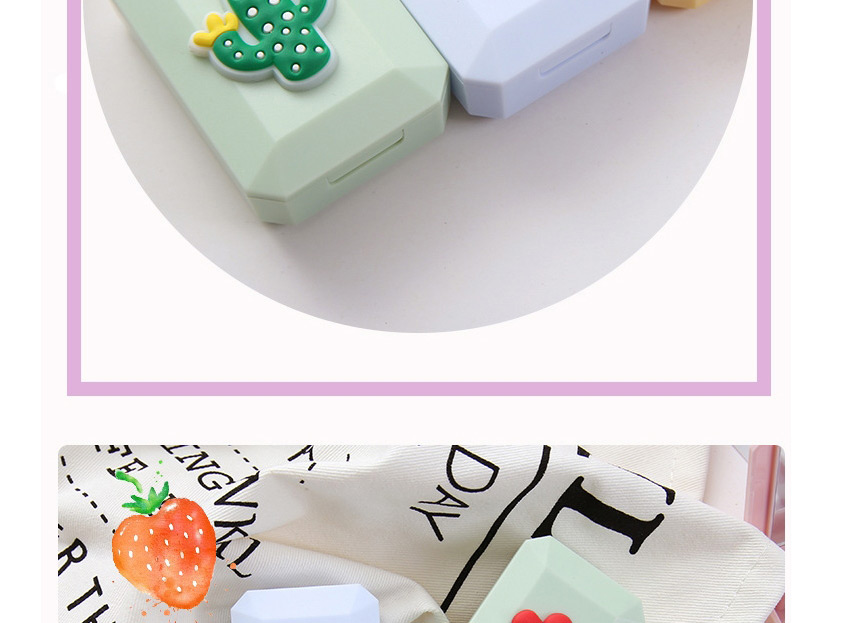 Fashion Strawberry With Flowers Soft Plastic Cartoon Contact Lens Case,Contact Lens Box