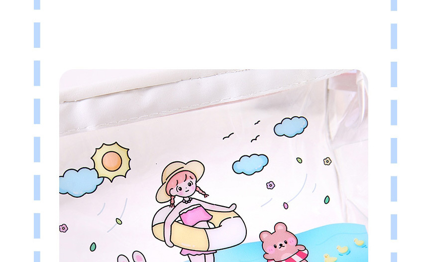 Fashion Two Little Girls Cartoon Printing Quicksand Large Capacity Pencil Case,Pencil Case/Paper Bags