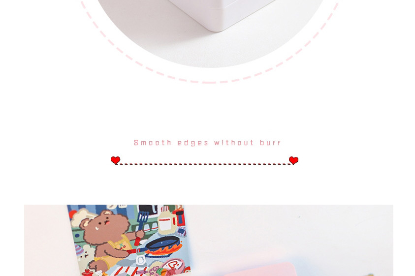 Fashion White-peach Cartoon Rectangular Stationery Box,Pencil Case/Paper Bags