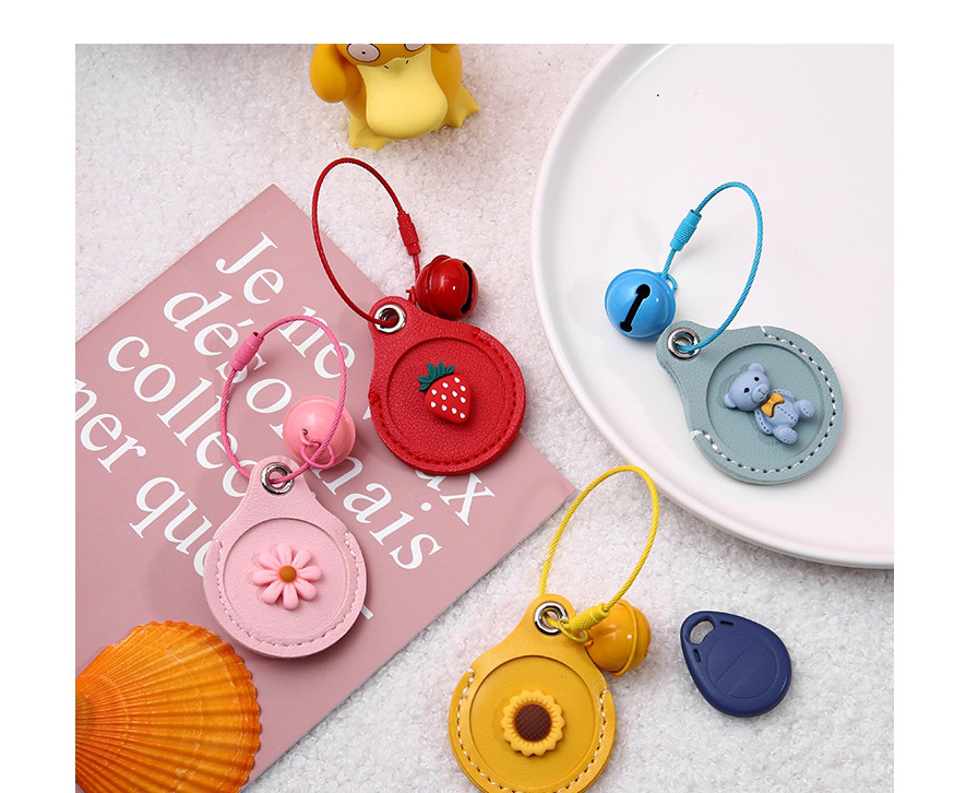 Fashion Strawberry Pu Cartoon Water Drop-shaped Card Holder,Postcard/Card