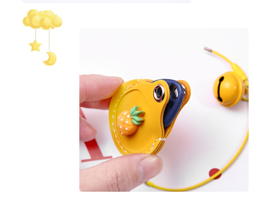 Fashion Yellow Bear Pu Cartoon Water Drop-shaped Card Holder,Postcard/Card