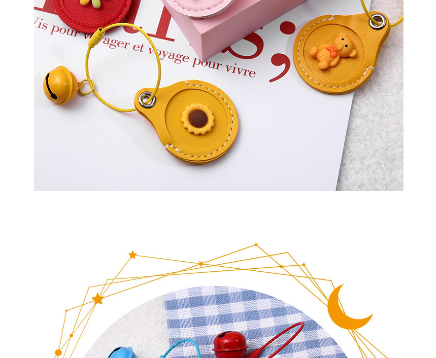 Fashion Three-petal Flower Pu Cartoon Water Drop-shaped Card Holder,Postcard/Card