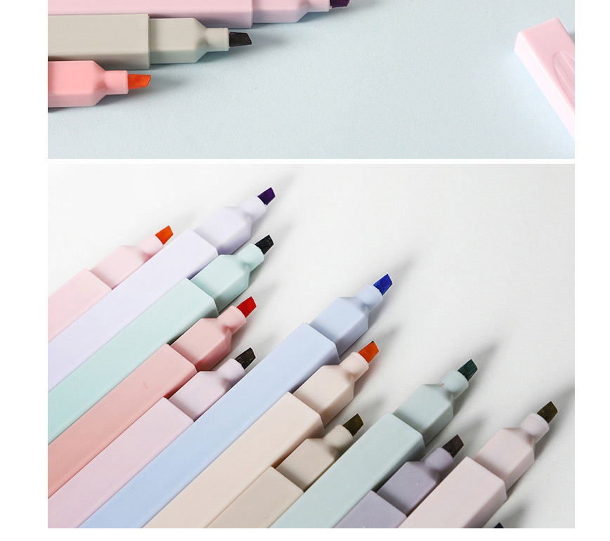Fashion Lightly Talk About Salt Morandi Square Marker 6 Color Set,Writing Pens