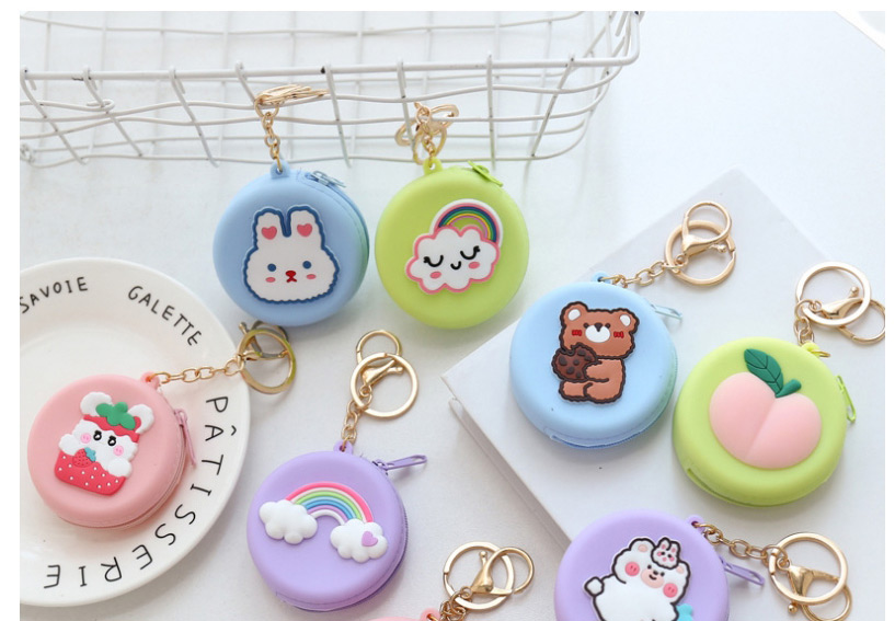 Fashion Round-biscuit Bear Cartoon Round Silicone Coin Purse,Other Creative Stationery