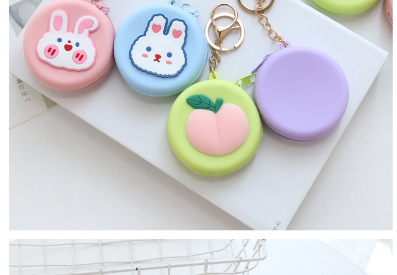 Fashion Round-biscuit Bear Cartoon Round Silicone Coin Purse,Other Creative Stationery