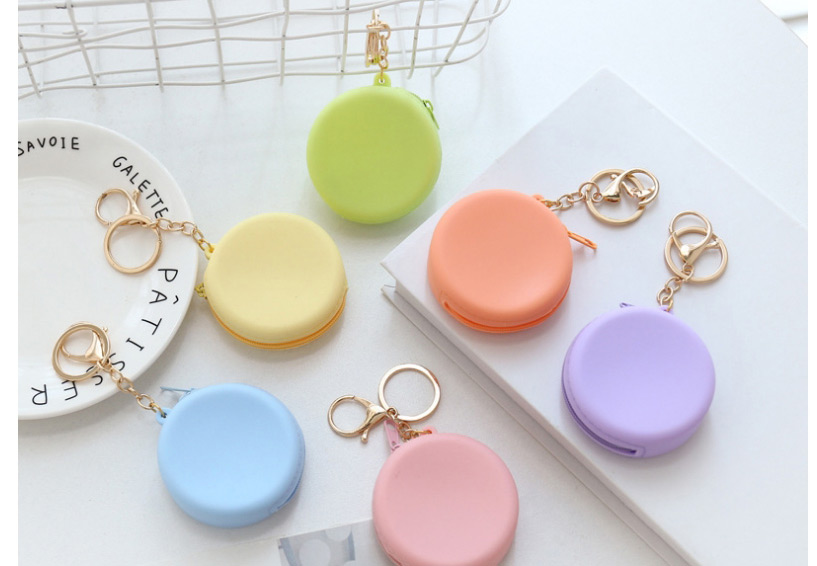 Fashion Pure Color-purple Cartoon Round Silicone Coin Purse,Household goods