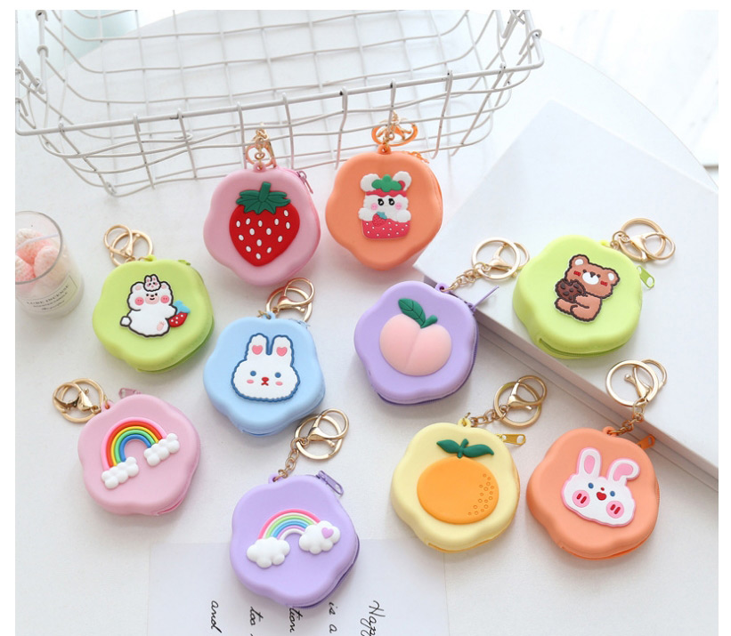 Fashion Bunny Cartoon Flowers Silicone Coin Purse,Other Creative Stationery