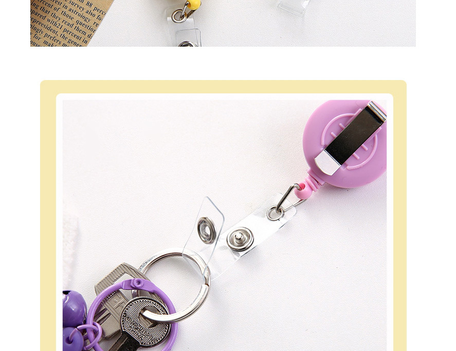 Fashion Three-petal Flower Resin Round Cartoon Badge Retractable Buckle,Other Creative Stationery