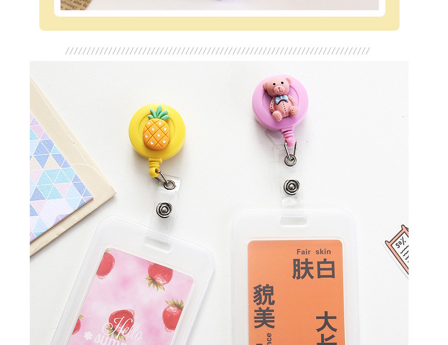 Fashion Cherry Resin Round Cartoon Badge Retractable Buckle,Other Creative Stationery