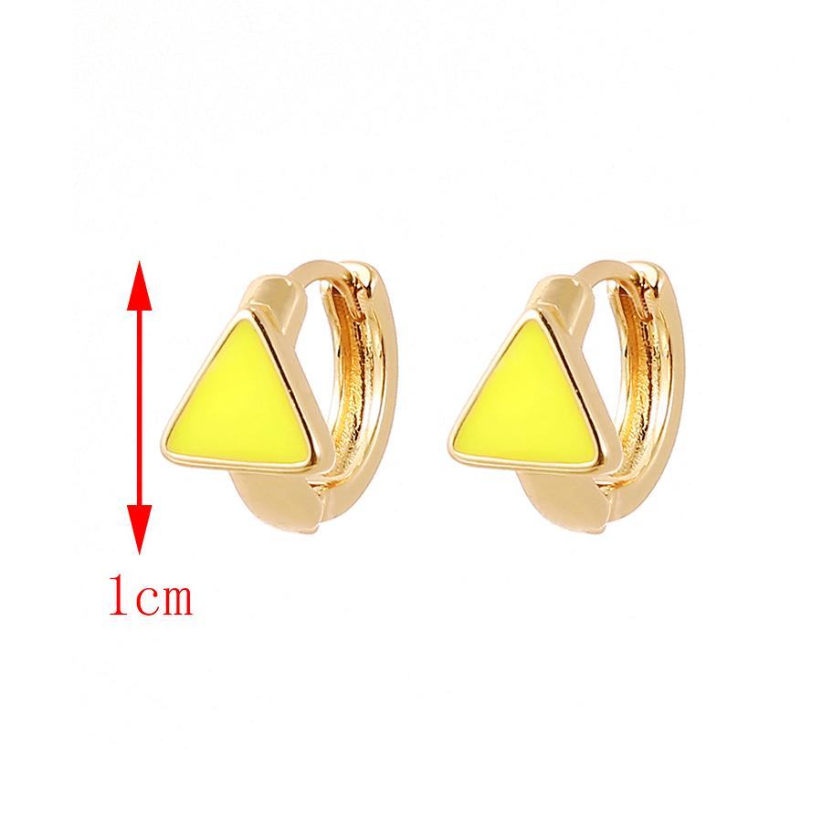 Fashion Black Copper Dripping Triangle Earrings,Earrings