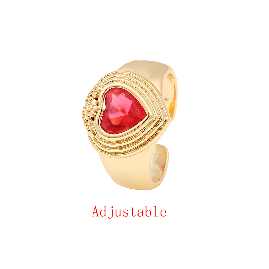 Fashion Gold Color Copper Inlaid Zirconium Drop Ring,Rings