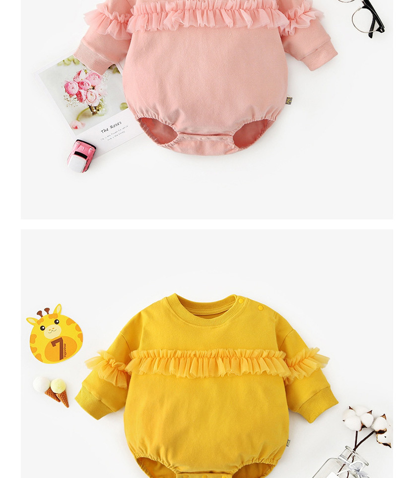 Fashion Pink Round Neck Baby Onesies,Kids Clothing