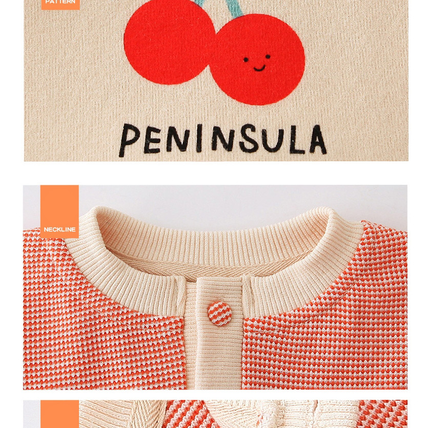 Fashion Orange Baby Checkered Gauze Skirt Two-piece Jumpsuit,Kids Clothing