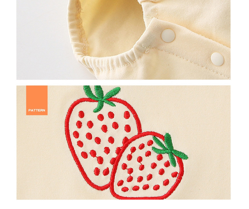 Fashion Pink Strawberry Embroidery Doll Collar Bag Fart,Kids Clothing