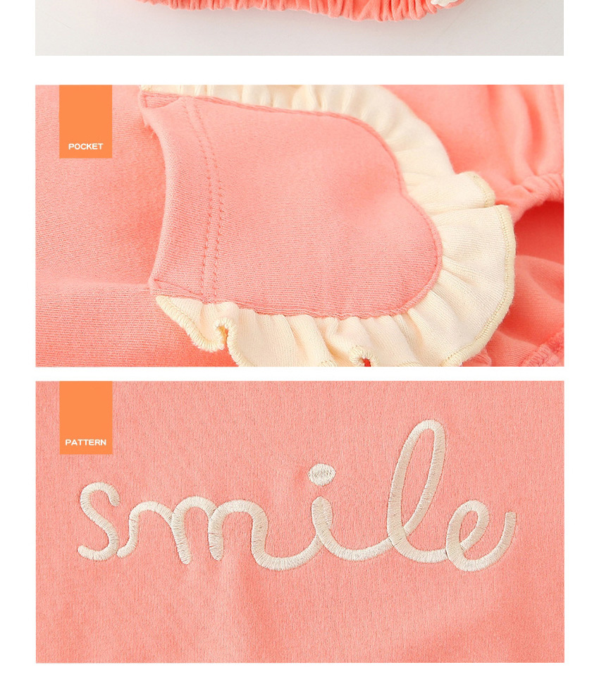 Fashion Pink Long-sleeved Big Pocket Baby Bodysuit,Kids Clothing