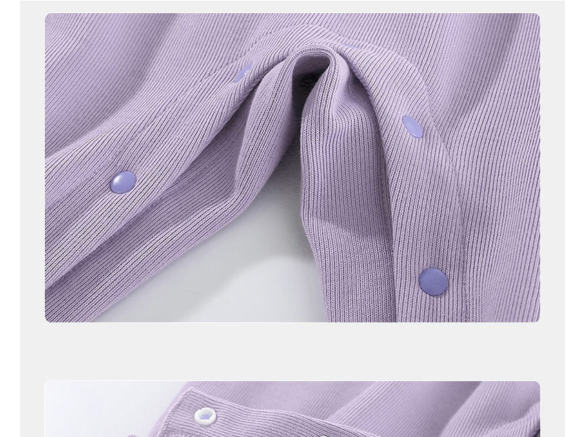 Fashion Purple Lace Round Neck Bow Baby Jumpsuit,Kids Clothing