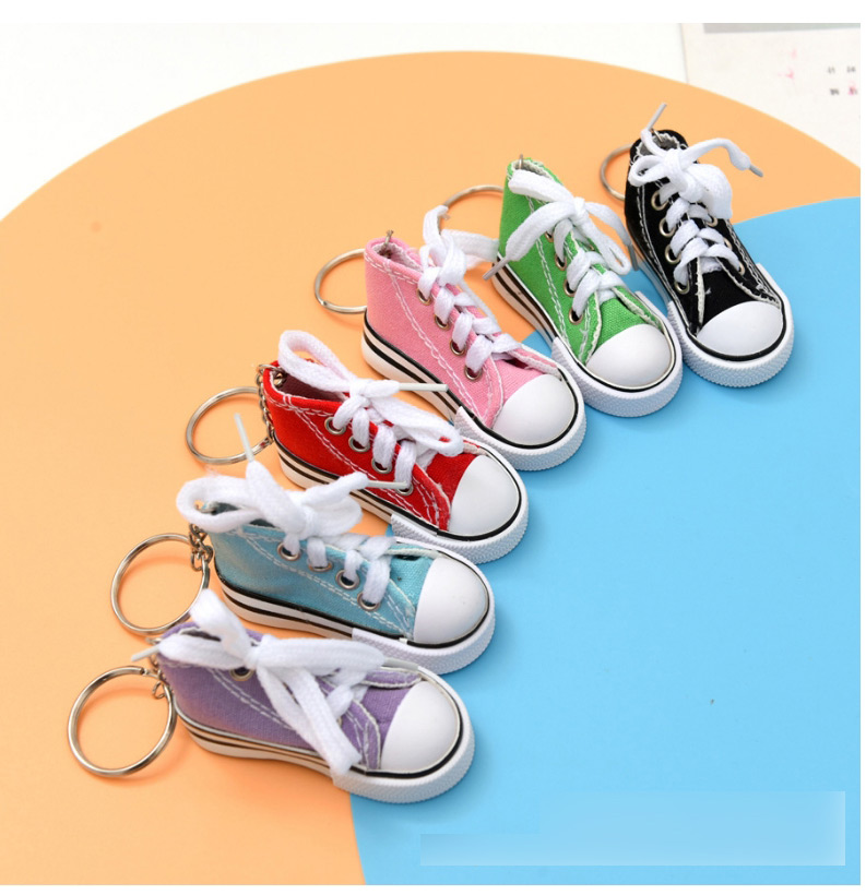 Fashion Pink Mini Canvas Shoes Keychain Pendant,Household goods