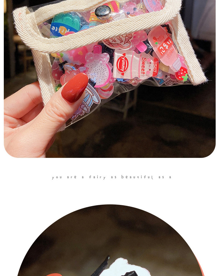 Fashion New Bottle Set Of 10 Cartoon Lollipop Fruit Bow Tie Geometric Hairpin Set,Jewelry Sets