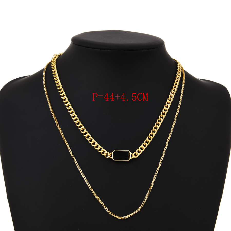 Fashion Golden Alloy Chain Double Necklace,Multi Strand Necklaces