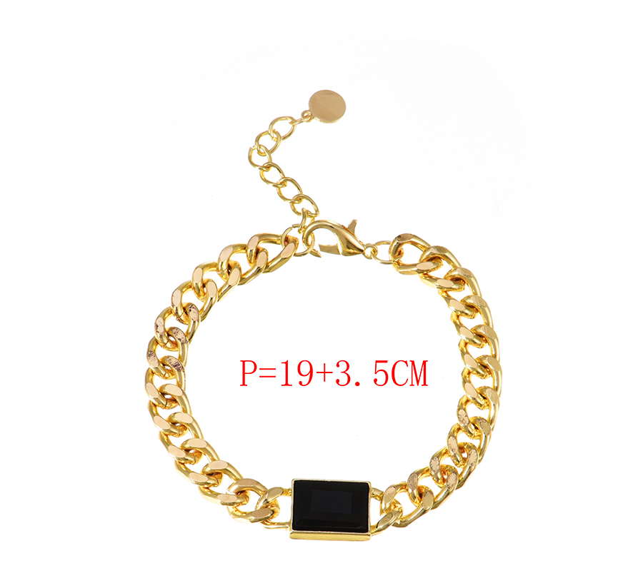 Fashion Golden Alloy Chain Square Bracelet,Fashion Bracelets