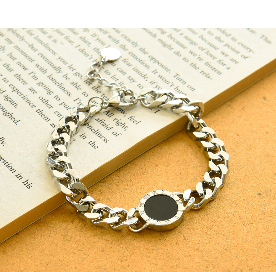 Fashion Silver Alloy Chain Round Necklace,Chokers