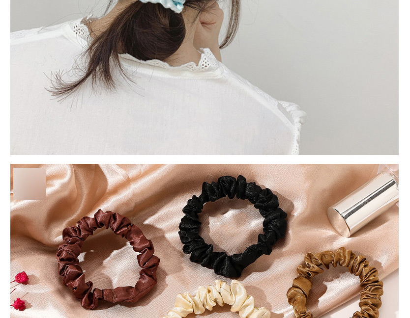 Fashion Lotus Root Flour Satin Pleated Hair Tie,Hair Ring