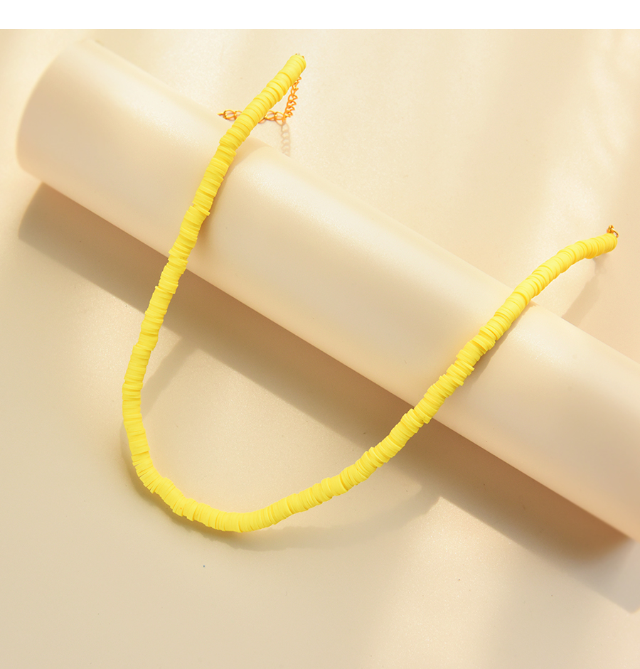 Fashion Yellow Clay Necklace,Chokers