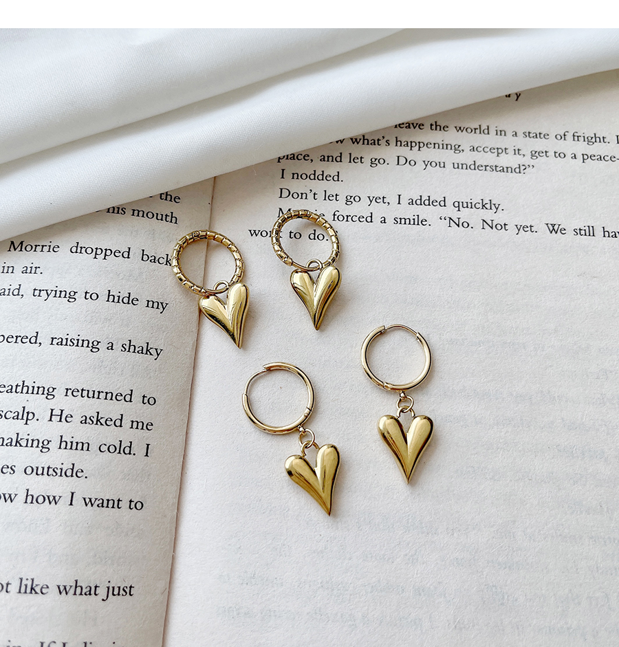 Fashion Golden Copper Love Ear Ring,Earrings