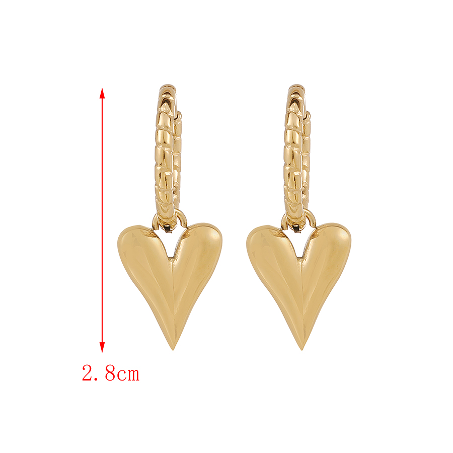 Fashion Golden Copper Love Ear Ring,Earrings