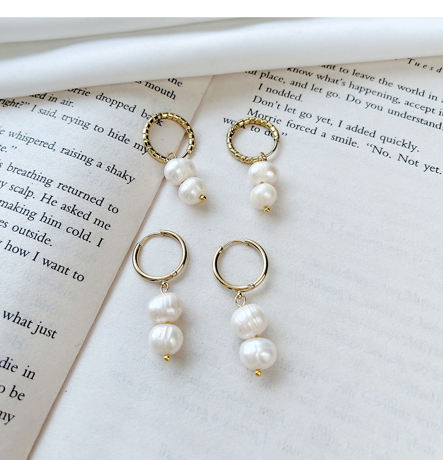 Fashion White Alloy Pearl Earrings,Earrings