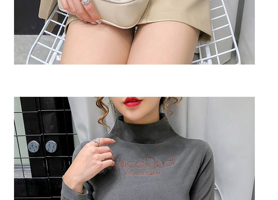 Fashion Gray Green Long-sleeved Bottoming Shirt With German Velvet Embroidery,Hair Crown
