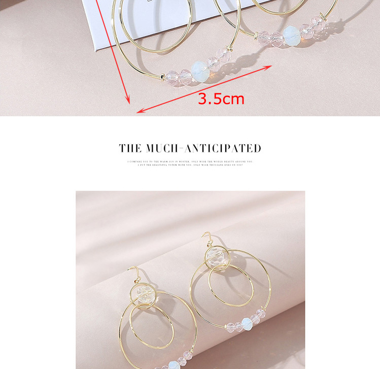 Fashion Golden Real Gold-plated Crystal Glass Hollow Earrings,Drop Earrings